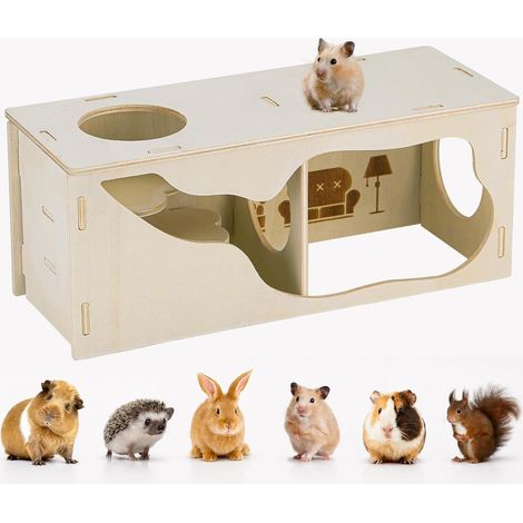Cabane en Bois pour Hamster, Maison Cachette 30x12x12 cm (1/5)