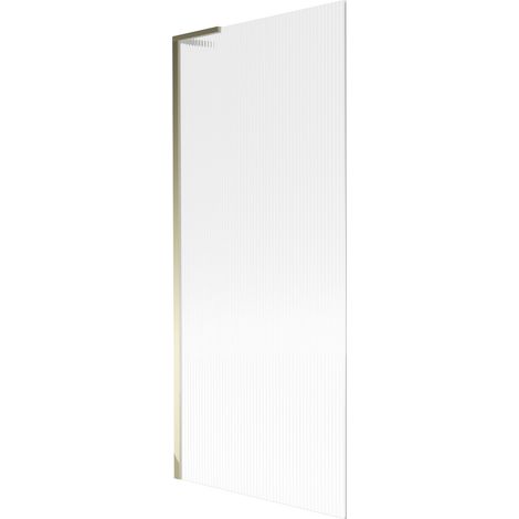 Mexen Next L Badewannenfaltwand 1-flügelig 80 x 150 cm, Streifen, Gold - 895-080-000-03-09-50 (1/5)