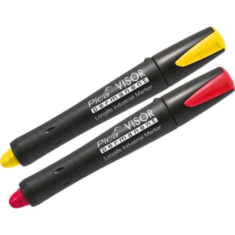 PICA Permanent-Marker Visor 990 Set rot, gelb