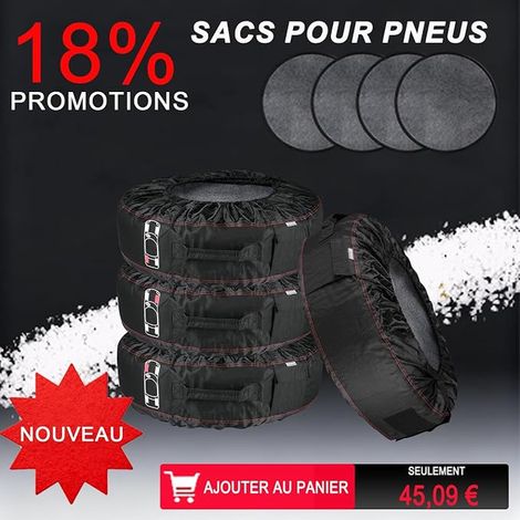 Housses de Pneus 18-22 Pouces - Lot de 4 résistantes aux déchirures - Housses de Protection de Roue avec 4 tampons en Feutre - Etanches, Anti-poussière, Protéger et Transporter (1/4)