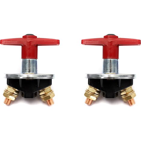 CSPARKV 2er-Pack 200 Ampere Festschlüssel-Batterietrennschalter, 12 V/24 V, robuster elektrischer Schalter