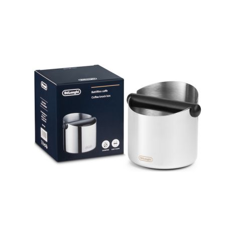 Delonghi contenitore batti filtro caffè acciaio lucido 128mm diametro taglio 45