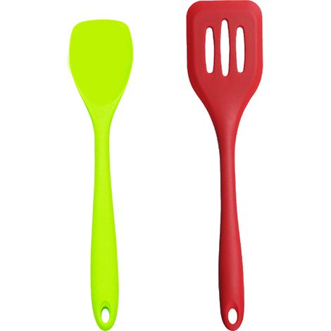 Ensemble Ustensiles Cuisine - Outils Silicone Spatule Saladier Et Egouttoir - Compatible Revetement Antiadhesif - Lot De 2 Pieces (1/5)