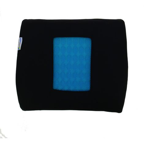 Coussin Lombaire Gel Voiture, Bureau, Ergonomique, Noir et Bleu (1/5)