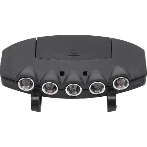 Lampe frontale portable à clip 5 LED pour chapeau, idéale pour la chasse, le camping, la pêche, la course à pied et le cyclisme. (1/5)