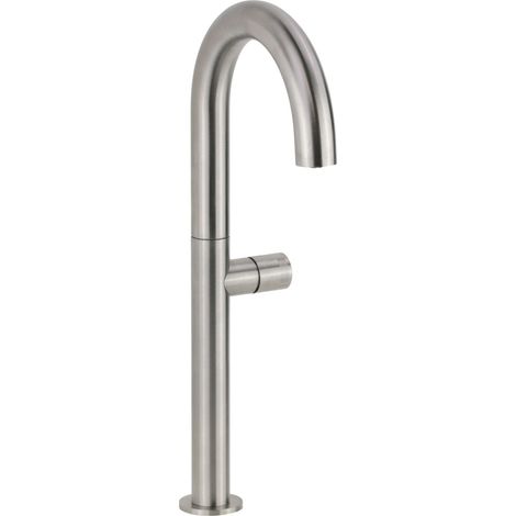 Mitigeur monocommande de lavabo haut et fin avec corps réversible en acier AISI 316L Arqea Helix PLM301.30  Acier inoxydable (1/5)