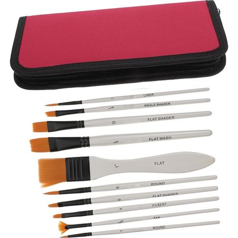 Set de Matériel de Peinture pour Étudiants Pinceaux Nylon pour Peinture à Huile et Aquarelle Accessoire pour Artistes (1/5)