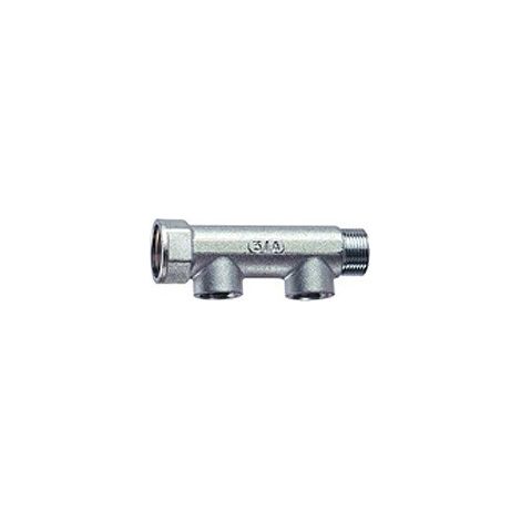 3600 - Collettore maschio-femmina cromato INT. 50 mm - Misura 3/4" - 2 derivazioni 3600 34 (1/2)