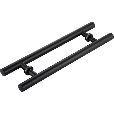 poigne De Porte Coulissante, Double Face En Forme De H, Poigne De Porte Battante Robuste, Noire Longueur 500 Mm Espacement Des Trous 300 Mm (1/5)