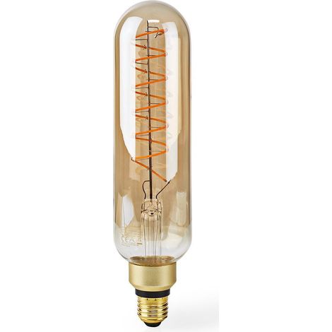 Lampara globo led e27 t65 85 w 600 lumenes 2000k dimbar acabado dorado medio retrostilo 1