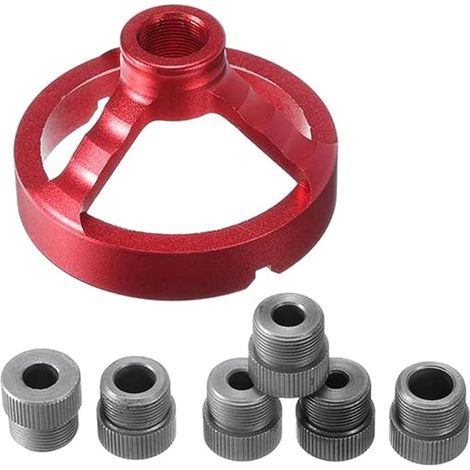 Individual Drill Bit Centering Guide Jig, 6//7/8/9/10mm Woodworking Centering Tool Drilling Guide Vertical Drilling Assembly (Red) (1/5)