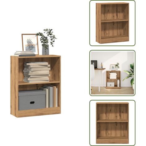 The Living Store Bücherregal Artisan-Eiche 60x24x76 cm Holzwerkstoff - Bücherregal Holz (1/5)