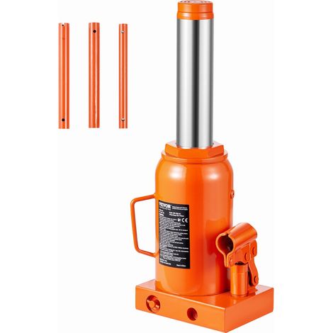 Cric bouteille hydraulique 30 t, cric bouteille soudé avec longue poignée en 3 sections, gamme de levage 285-475 mm, pour voiture, pick-up, camion, réparation automobile, ingénierie industrielle (1/5)