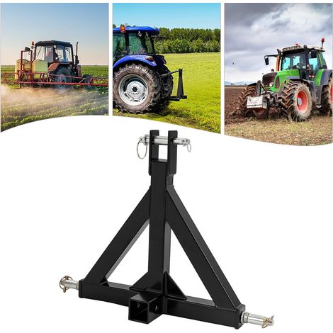 Attelage de remorque 3 points avec récepteur de 2" pour tracteur et remorque, avec 3 boulons pour la plupart des tracteurs et remorques (1/5)