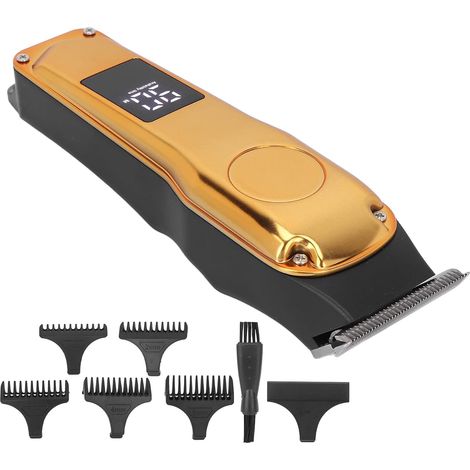 Tondeuse à cheveux électrique avec 5 sabots, haute vitesse et silencieux, rechargeable par USB, sans fil, pour une utilisation professionnelle et domestique. (1/5)