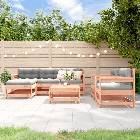 7-tlg. Garten-Lounge-Set Massivholz Douglasie (1/5)