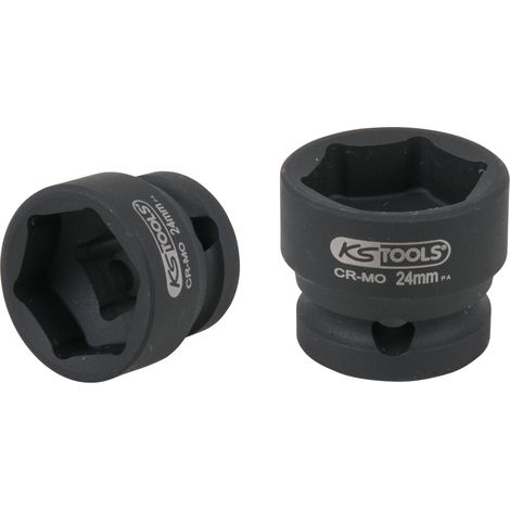 KS Tools - Douille à chocs 6 pans 1/2'', L. 28 mm - 24 mm - 515.0073