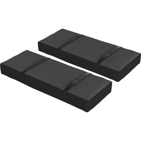 Lot de 2 sacs de sable pour parasols, rechargeables jusqu'à 25 kg, en Oxford 600D noir. (1/4)