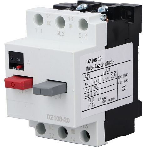 Moteur ou Disjoncteur monté sur Rail DIN avec Coque ABS et Surcharge Fiable pour Diverses Applications (14-20A). (1/5)