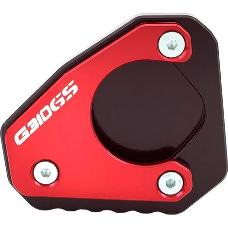 (Rouge) Compatible avec BMW G310GS G 310GS G 310 GS 2017 2018 - Extension de béquille latérale pour moto - Agrandissement du patin maxpower (1/4)