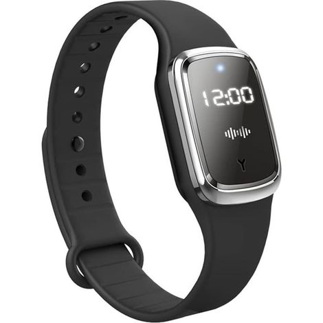 Ultrasonic Mosquito Repellent Bracelet Electronic Mosquito Repellent Wristband Watch with USB Charging Waterproof Travel Insect Repellent Bracelets for Kids Adults(Black-Digital Display) (1/5)