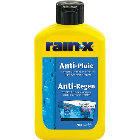 Rain-X Anti-pluie 200 ml – Améliore visibilité pluie et neige – Traitement hydrofuge pour pare-brise – Élimine gouttes d'eau
