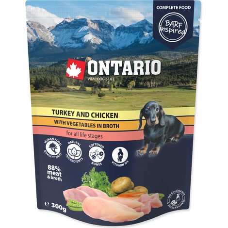 Ontario Truthahn und Huhn mit Gemüse in Brühe 300 g