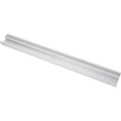 Lot de 1 rail en aluminium avec échelle, glissière à onglet pour menuiserie, outil de travail du bois, 400mm (1/5)