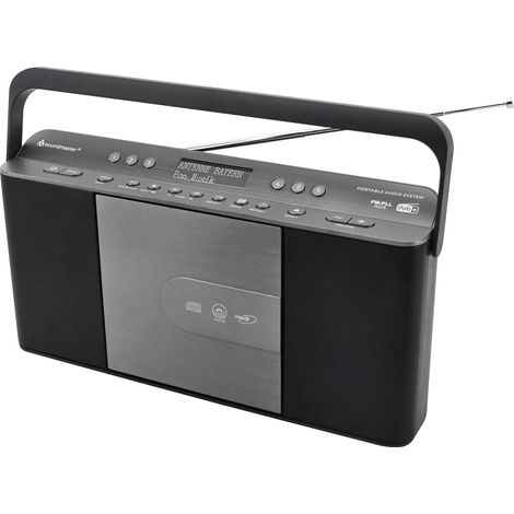 Radio CD portátil de selección rápida RCD1870SW Negro/Gris plateado