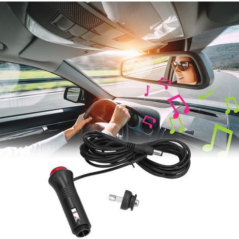 Cordon d'alimentation de 3 mètres pour humidificateur de voiture avec interrupteur, interrupteur allume-cigare et interrupteur d'alimentation pour caméra embarquée. (1/5)
