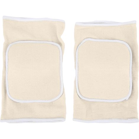 1 Paar Knieschoner mit dicker Schaumstoffpolsterung, Kniebandage für Tanz, Yoga und andere Sportarten, Weiß (1/5)