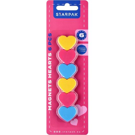 Starpak Magnetherzen 30 mm, 6er-Packung