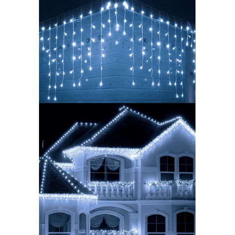 Cascata di Luci LED 4x0,60 Metri per Interni ed Esterni - COLORE LED: BIANCO FREDDO (1/5)