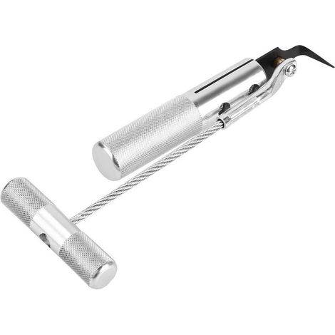 Outil professionnel de retrait de pare-brise outil de pare-brise, outil de coupe de retrait de verre de pare-brise de voiture d'alliage d'aluminium argent (1/5)