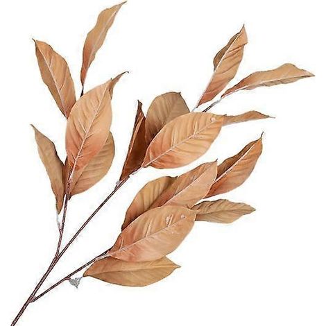 Feuille artificielle en caoutchouc, forme de feuille, pour décoration de mariage ou de composition florale.brun (1/5)