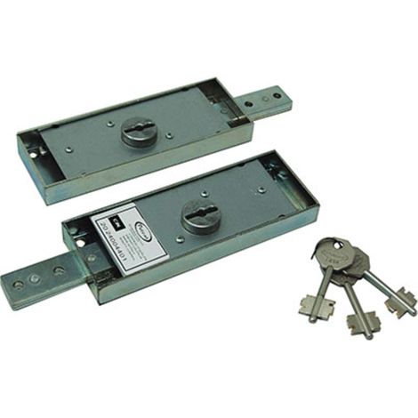 SERRATURA SERRANDA APPLICARE 1625KA POTENT - DM LATERALE DX+SX C.DIRITTO CF=PZ 2 - 1 confezione