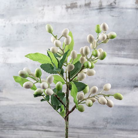Brindille Artificielle Olive - Branches de Baies Simulées - Décoration Murale Plante Artificielle - Pour Intérieur Bureau Jardin - 1 Pièce (1/4)