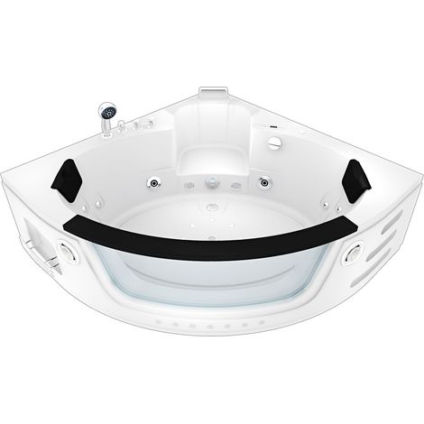 Whirlpool Pool Badewanne Eckwanne Wanne W05H-TH 140x140cm passive Schlauch-Reinigung