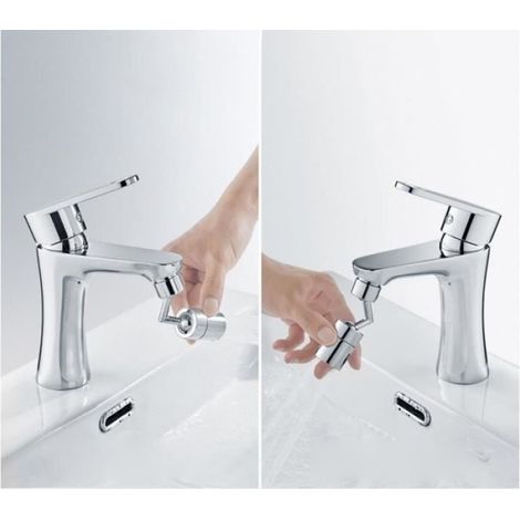 Adaptateur De Robinet - Rotatif 720° - Aérateur Cuisine Lavabo - Résistant Aux Éclaboussures - 1 Pièce (1/4)