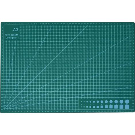 Tapis de découpe souple antidérapant avec lignes de grille de guidage précises pour couper le tissu, vert, le papier et les cartes, tapis de découpe auto cicatrisant double face