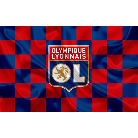 Papier peint panoramique Foot / Football - OL - Olympique Lyonnais - 130 cm x 81 cm (1/2)