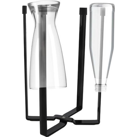 Égouttoir Bouteilles, Egouttoir Gourde Pliable, Porte-Bouteilles en Métal à 4 Places, Égouttoir à Bouteille Multifonctionnel pour Bi (1/5)