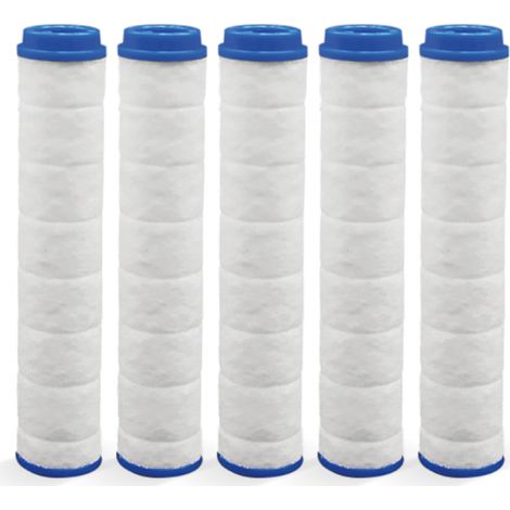 Lot de 5 filtres pour douchette - SAVEWATER DELUXE - VENTEO - Filtre remplaçable - Pour pommeau de douche - Système de filtration des particules