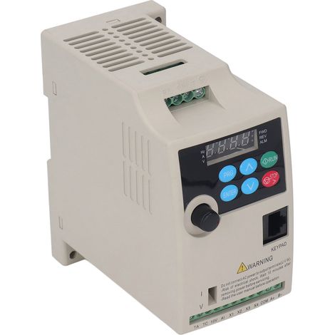 Convertisseur de puissance 0,55 kW, variateur de fréquence, entrée monophasée 220 V, sortie triphasée 0-220 V (1/5)