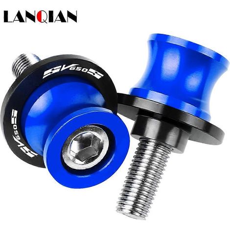 S'applique aux bobines de bras oscillant, aux glissières et aux vis de béquille de bras oscillant pour moto Suzuki SV650 S 1999-2009 2003 2004 2005 2006 2007 2008 (Bleu) (1/5)