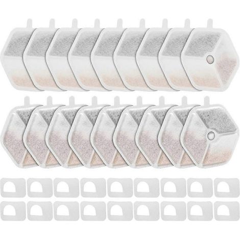 Filtres et éponges pour fontaine à eau sans fil pour chat Smartoo 4,5 L (152 oz), quadruple filtration, remplacement de filtre, B (1/5)