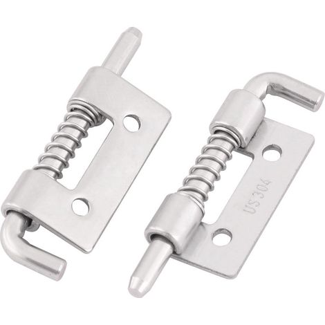 2pcs Loquet A Ressort Targette A Ressort Verrou de Porte Serrure Pour Meuble Abri Portail Garage Meuble 304 acier 2pouces Long (1/4)