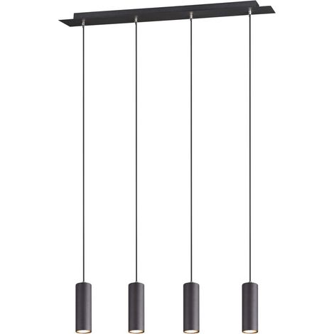 Lampadario Marley nero in metallo Trio 4xGU10 dimmerabile (1/5)
