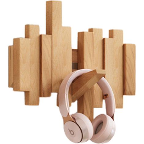 Porte-manteau en bois pour piano, meuble de rangement décoratif et peu encombrant (couleur hêtre) (1/5)