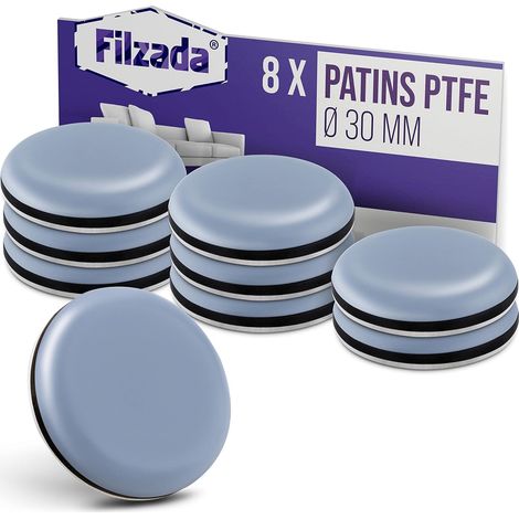 runde, selbstklebende Möbelgleiter aus Teflon, Ø 30 mm, geräuscharm, für Parkett- und Fliesenböden (1/5)